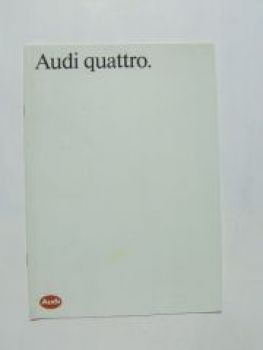 Audi quattro (Typ 85Q) Prospekt August 1987