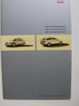 Audi Taxi & Mietwagen A4 +A6 Limousine/Avant Prospekt März 2002