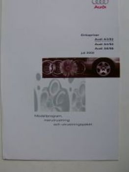 Audi Modellprogramm Preisliste A3/S3 A4/S4 A6/S6 Juli 2000