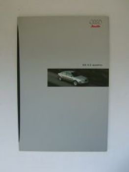 Audi A6 4.2 quattro Prospekt Englisch UK Linkslenker 12/1998