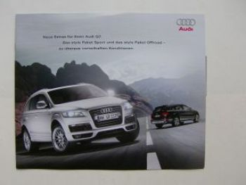 Audi Q7 style Paket Sport +Offroad Prospekt Juli 2008 NEU