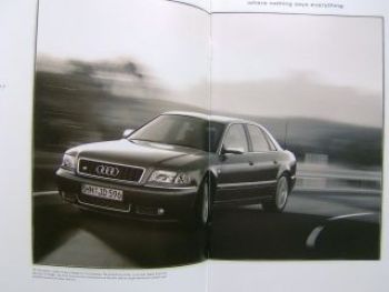 Audi S8 quattro Prospekt März 1999 UK Englisch NEU