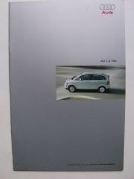 Audi A2 1.2TDi (8ZO) Prospekt April 2001 NEU