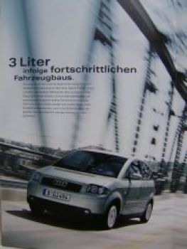 Audi A2 1.2TDi (8ZO) Prospekt April 2001 NEU