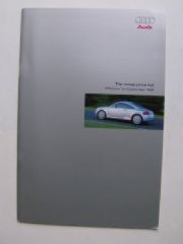 Audi the range price List September 1999 NEU