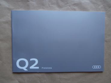 Audi Q2 1.0 TFSI ultra 1.4TFSI 2.0 TFSI quattro 1.6 TDI 2.0TDI quattro +sport +design  19.März 2018