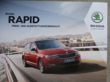 Skoda Rapid (Typ NH) +Spaceback TSI 70kw 81kw 92kw+Monte Carlo TDI 66kw 85kw November 2017