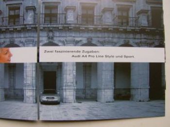 Audi A4 Pro Line Style & Sport Prospekt  Januar 2000 NEU
