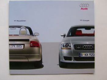 Audi TT Roadster Coupe Prospekt September 2004 NEU