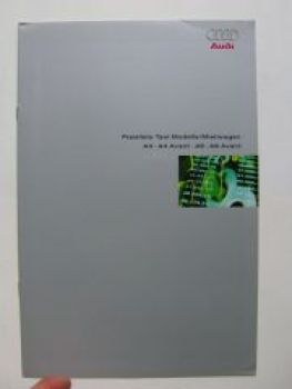 Audi Preisliste Taxi-Modelle/Mietwagen A4+A6 +Avant 2/1998