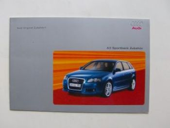 Audi A3 Sportback Zubehör Prospekt August 2004 NEU : Autoliteratur Höpel