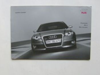 Audi Preisliste RS 4 +Avant Mai 2007 NEU