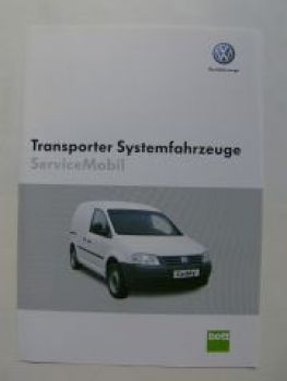 VW Caddy Transporter Systemfahrzeuge Bott Prospektblatt