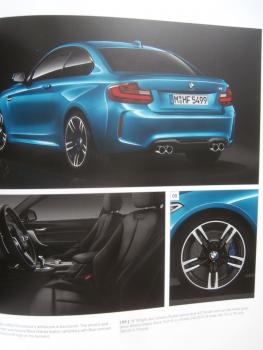 BMW M2 Coupé F87 Prospekt Englisch Linkslenkermodell März 2017