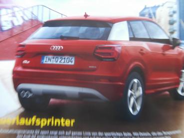 Audi Q2 1.0 TFSI ultra 1.4TFSI 2.0 TFSI quattro 1.6 TDI 2.0TDI quattro +sport +design  Typ GA April 2017