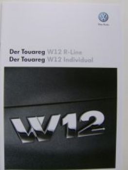 VW Touareg W12 R-Line +Individual Prospekt Mai 2008 NEU (7H)