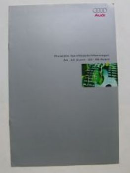 Audi Preisliste Taxi-Modelle/Mietwagen A4 +A6  März 1999