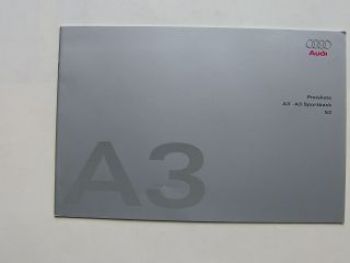 Audi Preisliste A3 +Sportback +S3 August 2006 NEU