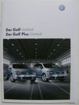 VW Golf + Golf Plus United Sondermodell Prospekt 1K1 5M1