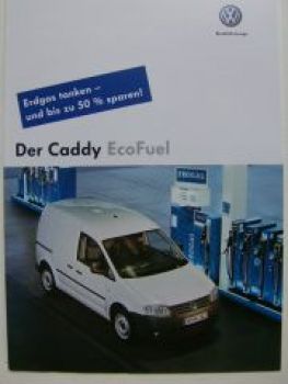 VW Caddy EcoFuel Erdgas Prospekt Dezember 2007 NEU