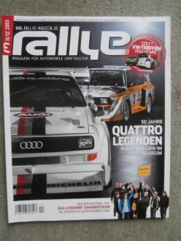rallye Magazin 11/12 2013 30 Jahre Quattro Legenden,Citroen DS3 R1 Trophy, Rheila Golf,