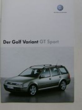 VW Golf Variant GT Sport Prospekt Oktober 2004 1J5