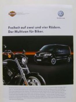 VW Multivan Harley Davidson Prospektblatt für Biker T5