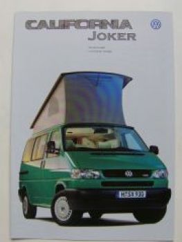 VW T4 California Joker Prospekt Limitiert September 1997