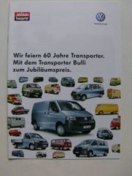 VW Jubiläums Transporter T5 T4 T3 T2 T1 Prospekt 9/2007