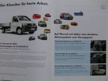 VW Jubiläums Transporter T5 T4 T3 T2 T1 Prospekt 9/2007