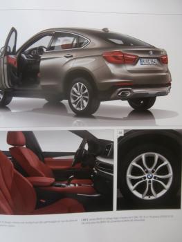 BMW X6 F16 xDrive30d 40d M50d +Edition M Sport +Individual Frankreich Katalog 9/2018