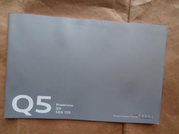 Audi Q5 +SQ5 TDI (8R) Preisliste Österreich Januar 2016