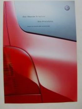 VW Preisliste Sharan Cruise Sondermodell Dezember 2001