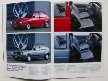 VW Golf Prospekt 19E +GTD +Sonderextras Januar 1988