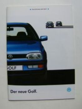 VW Golf3 1H1 Prospekt Januar 1992 NEU