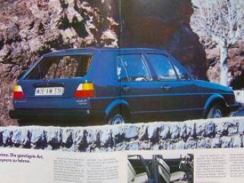 VW Golf2 Typ 19E syncro Prospekt Juli 1986 Rarität