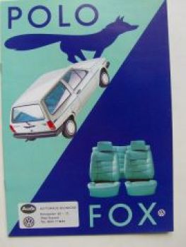 VW Polo Fox Steilheck Prospekt Februar 1985 Typ 86C