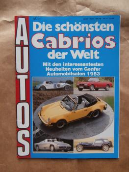 Auto die schönsten Cabrios des Jahres 1983 aus Genf BMW 323i Baur TC E30,Bitter SC Cabriolet,SGS Mercdes 280CE C123