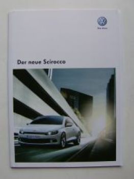 VW Scirocco Prospekt Oktober 2008 NEU