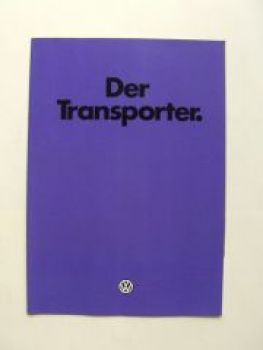 VW Transporter T3 +Pritsche +Bus Propsekt Januar 1980