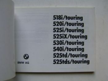 518i-540i,525td/tds Limousine Touring Anleitung E34 August 1993