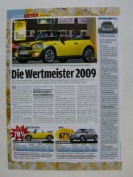 BMW Mini Cooper Cabrio Auto Bild Prospektblatt 2/2009 NEU