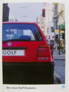 VW Golf3 Ecomatic 1H1 Prospekt Januar 1995 NEU