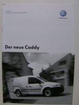 VW Preisliste neue Caddy Oktober 2003 2KA 2KH