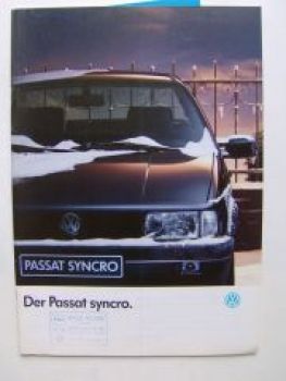 VW Passat syncro Typ 35i Prospekt Januar 1993 Rarität