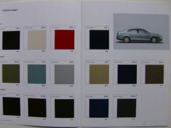 VW Passat Das Farbprogramm Prospekt intern Januar 2005 3C2
