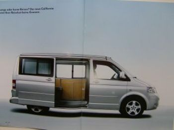 VW T5 California Prospekt August 2003 +Preisliste