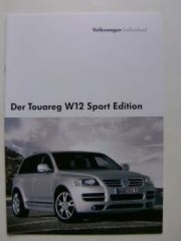 VW Touareg W12 Sport Edition Individual Prospekt November 2005