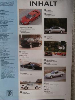 Driver Tuning Styling Design 4/1990 Koenig Ferrari Testarossa Evolution,Golf Orciari,Matra Murena,Camaro Iroc Z28,