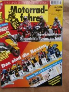 Motorradfahrer 8/2000 Aprilia RSV Mile R vs. Ducati 996 vs. Honda VTR 1000 SP-1